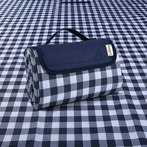 Lchkrep Picknickfilt strandfiltar 203 cm x 145 cm stor sandtät vattentät camping bärbar resefilt lekmatta för utomhus inomhus familj strandpark gräs, vandring, musikfestival