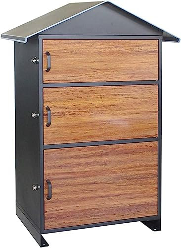 Buzón de sugerencias Buzones comerciales Buzón de donación Buzón extra grande con cerradura, metal Independiente Piso Buzón for paquetes, Moderno exterior Puerta frontal Buzones for paquetes, Acabado