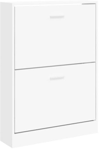 vidaXL Skoskåp vit 59x17x81 cm konstruerat trä