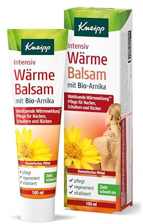 Kneipp Baume chauffant à l'arnica - Bienfaisant après les activités physiques - Effet thermique confirmé dermatologiquement - Pour la nuque, les épaules et le dos - 100 ml