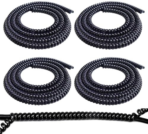 Xiuyer Range Cable, Cache Cable, Cable Management, Gaine Cable, 4 Pièces 1M Gaine Spirale Flexible Universel 6mm, Wire Protection de Câble en Spirale pour Trottinette Brake, pour Cable Management
