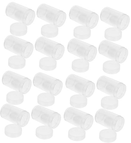 jojofuny 20 Pièces Rangement Transparente pour Support de Collection et Éponge Protection pour Ronde