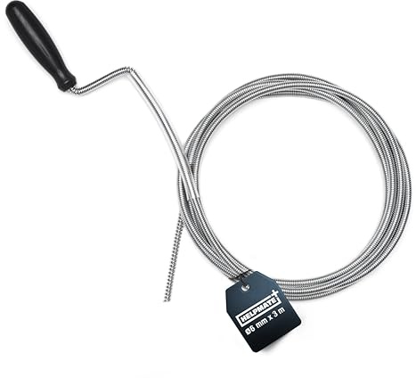 HELPMATE 8099440 Spirale per Pulizia Tubi, Argento, Ø 6 mm x 3 m