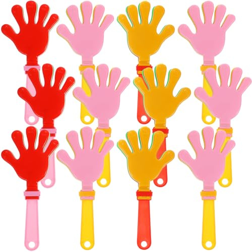 Corhad 20 Piezas Badajos De Mano De PláStico 7.48In Para NiñOs Y Fiestas Matracas Reutilizables Para Eventos Deportivos Y Celebraciones Escolares Juguetes Generadores De Ruido Para Animar