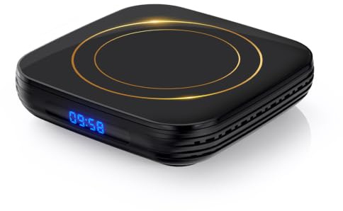 Sxhlseller ForAndroid TV Box, 8K TV Box 8K H.265 Avkodning Dual Band WiFi 12 Streaming Media Player Quad Core CPU BT 4.0 USB 2.0 med HDMI 2.0a-utgång (EU +16G)