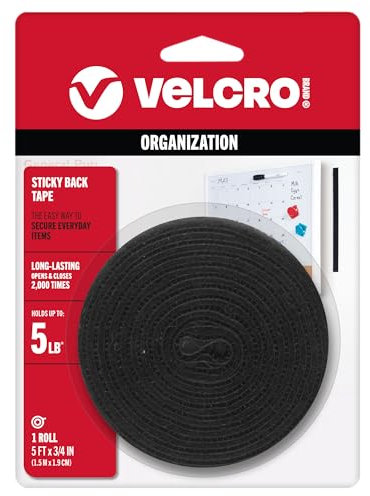Velcro USA INC kardborrband på rulle rulle 5 fot x 3/4 i svart