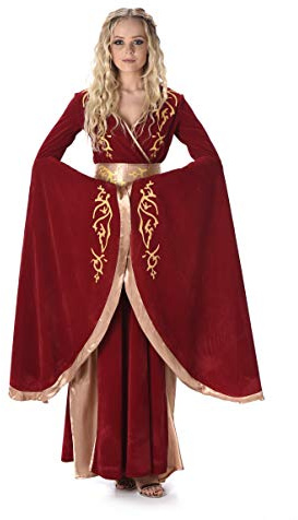 Medieval Queen Cersei Ladies Fancy Dress Game of Thrones Womens Adults Costume (X Small ( UK 4-6))