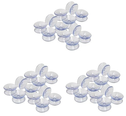 Cabilock 150 STK Antirutschmatte Gummipads Für Glas Transparente Saugnäpfe Silikonsauger Ohne Haken Beidseitige Absaugung Saugnapf