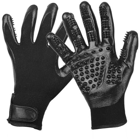 Fellpflegehandschuh für Hund Katze, Paar Handschuh zur Fellpflege für Haustiere und Pferd, zur Entfernung von überschüssigem Hunde und Katzen Fell