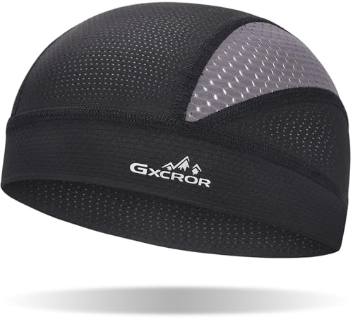 GXCROR Gorra de calavera refrescante para hombres y mujeres, forro de malla transpirable que absorbe el sudor para cascos, ciclismo de verano, motocicleta