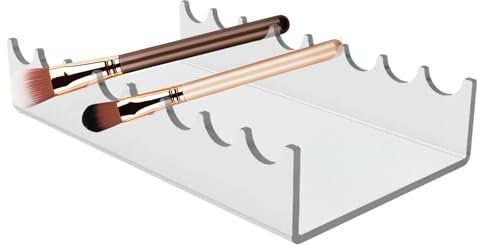 Supporto per pennelli da trucco, supporto multiuso per asciugare il trucco, supporto da appendere, stendibiancheria pieghevole con leggero, per penna, eyeliner, eyeliner e eyeliner