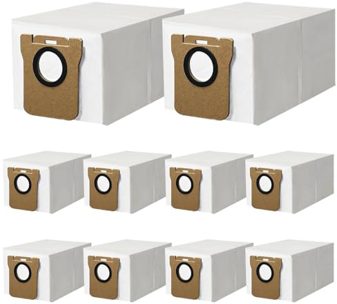 ACOMTUO 10 sacchetti per la polvere per Dreame S10/L10s Ultra/ L20 Ultra / L10 Ultra, Xiaomi X10+, X20+ robot aspirapolvere, sacchetti per aspirapolvere da 2,5 L di grande capacità
