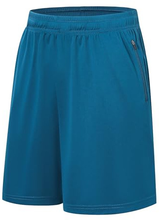 Ewbob Boys School Shorts PE Shorts Boys Kids Lightweight Breathable Green