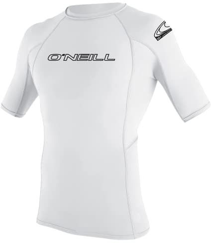 O'Neill Jungen Youth Basic Skins Short Sleeve Rash Guard Shirt, White, 8