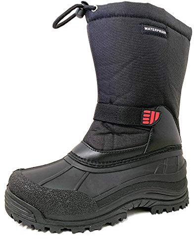 YC-5 Men's Winter Snow Boots Insulated Shoes (11.5, Black)