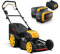 Mowox® EM 5140 SX-2Li Akku-Rasenmäher mit Radantrieb, Schnittbreite 51cm, Stahlgehäuse und EASY2STORE, 3in1 Funktion, 60L Fangsack, XL-Räder (mit 2 40V/4.0Ah Akkus und 4A Schnellladegerät)