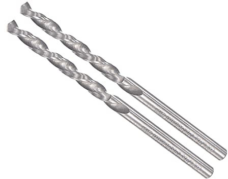 CoCud Punte Metallo Duro, Diametro 2,5 mm, Sinistra Mano YG6X (C3/K10 Punte Carburo Tungsteno con Gambo Dritto Trapano Torsione per Inossidabile Acciaio Lega, 2-Pezzi