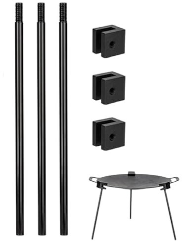 Campfire Tripod Grill - Outdoor Fire Pit Tripod | Aluminum Alloy Triangular Pot Holder, Detachable,Cooking Grill System, Adjustable Campfire Cooking Tripod, Multifunctional Tripod Grill For Campfire