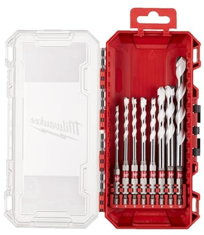Milwaukee 8 Piece Multi Material Drill Bit Set 2 with PACKOUT Compatible Case