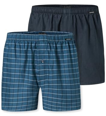 Schiesser Herren 2 Pack Baumwolle Web Multipack-Webboxer Boxershorts, Sortiert 5_182428, 9