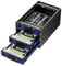 Hybrid 2*3.5 HDD+3*M.2 NVMe Gehäuse mit Lüfter für 2.5/3.5 SATA HDD/SSD, USB3.2 Gen2 10Gbps Festplattengehäuse RAID unterstützt 2230/42/60/80/110 SSD mit 68TB Kapazität (2*22TB HDD+3*8TB M.2 SSD)