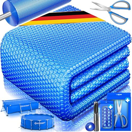 KESSER® Film solaire de piscine 400 µm, Bâche solaire ronde 366 cm, Bâche de protection solaire flexible à découper, Bâche pour chauffage de l'eau, Bâche solaire pour chauffage de l'eau, Couverture