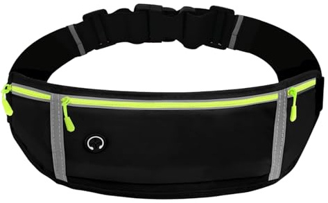 Fonyiunce Laufgürtel für alle Handys, Trinkgürtel Lauftasche, Adjustable Waterproof Sports Waist Pack, MTB Trinkgürtel Langlauf, für Laufen Camping Klettern Radfahren