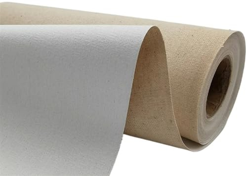 Ayztantine Rotolo Tela per Dipingere Rotolo di Tela Lino pregiato, 336 g, Pratica Pittura a Olio acrilica Graffiti, Materiali artistici Larghi 28/38/48 cm(0.38x5m)