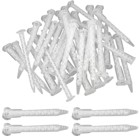 Mezclador de epoxi, 50 piezas Boquilla de mezcla de epoxi Tubos de boquilla de mezclador estático Punta de mezcla para cartuchos aplicadores de adhesivo de 50 ml