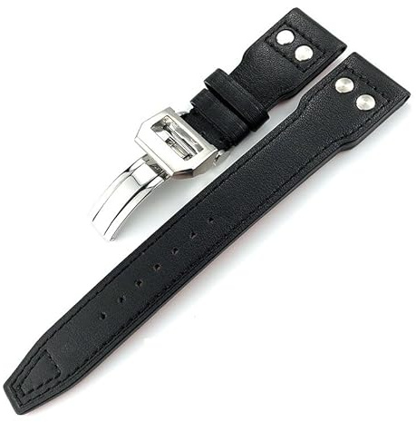 SAAWEE äkta läder kalvläder armband 21 mm 22 mm lämplig för IWC Big PILOT IW5009 IW5103 trådnagel klockarmband