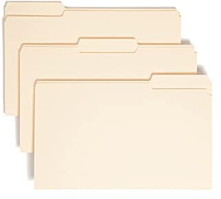 Smead File Folder, 1/3-Cut Tab, Assorted Positions, Legal Size, Manila, 100 per Box (15330)