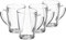 Maison by Premier Light Weight Double Walled Mugs Compact Glass, Versatile Coffee Cups Set of 4, H13 x L8 x W12cm