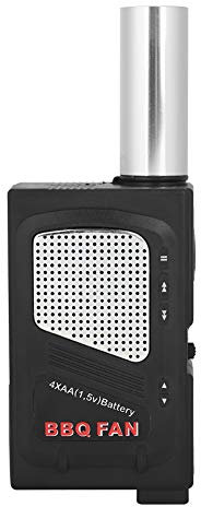 Souffleur d'air bruyant,souffleur de feuilles électrique noir,batterie CC 3V (4 * AA 1 5V Accessoires de cuisine Barbecue extérieur en acier inoxydable,ABS conçu pour le camping Pique nique en