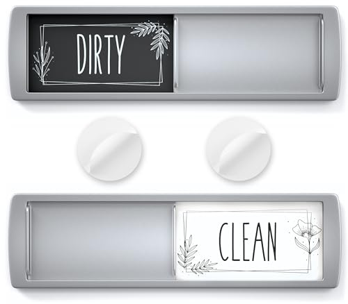 ASSURED SIGNS Dishwasher Magnet Clean Dirty Sign 7 x 2 Inch, Premium Build