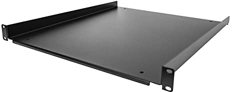 StarTech.com 1U Server Rack Shelf - Universal Rack Mount Cantilever Shelf for 19 Network Equipment Rack & Cabinet - Durable Design – Weight Capacity 55lb/25kg - 20 Deep Tray (SHELF-1U-20-FIXED-S)