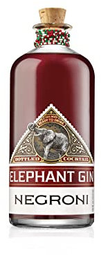 Elephant Gin Negroni - servierfertiger und in Eichenfässern gereifter Cocktail mit Maasai-Perlenband - Ready-To-Drink - 28% Vol., 700ml