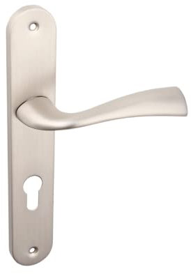ADGO Malta Classic Inside Handle with Gentle Shape Handle Länge 130 mm, Höhe 240 mm, Breite 40 mm Gerader Türgriff mit langer Stange und Schlüsselloch. (Schließzylinder)