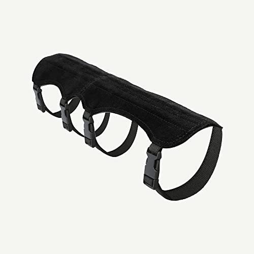 BEARPAW PRODUCTS Armschutz Easy Long Bogensport | Robustes Wildleder mit Schnallen | Idealer Schutz für den Arm beim Bogenschießen (Schwarz)