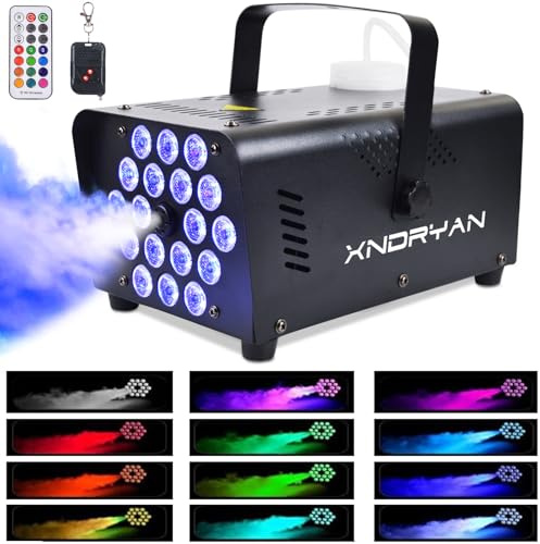 Fog Machine 800W Smoke Machine with 18 RGB LED & Wireless Remote Control, Suitable for Party, Disco Dj Effect, Wedding, Stage Performances, Halloween