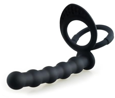 13cm Nero Doppia Penetrazione Pene Strapon Dildo Giocattoli Sesso Per Le Donne Uomini Strap On Penis Perline Anali Butt Plug G Spot Massager Adulto Gioco 18+