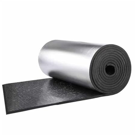 Aislamiento Autoadhesivo De Papel De Aluminio, Estera De Insonorización Térmica For Techos, 5-30 Mm De Espesor, Rollo De Aislamiento Ignífugo, Adecuado For Uso En Paredes, Pisos Y Techos(10mm/53.82 sq