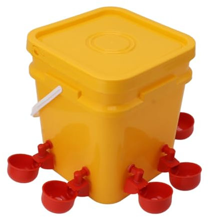 Automatischer Hühnertränke, 12 L, Tragbarer Automatischer Trinkwassernapf für Geflügel, Brunnen, Wasserspender, Tränke, Hühner-, Enten- und Gänseeimer,