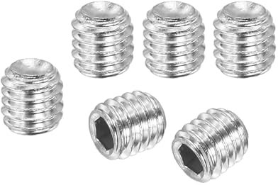 PATIKIL 100 Pcs Hex Socket Grub Screw, M3x3mm Flat Point Grub Bolt 304 Stainless Steel Head Socket Set Screws for Door Handles Light Fixture Repair