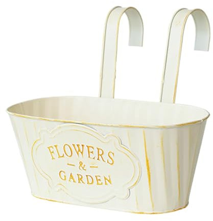 Scatole per fiori per paraspruzzi, fioriera da balcone | Vaso per fiori per balaustra - Fioriere sospese in metallo per esterni, vasi da fiori per terrazza e balcone fioriera per ringhiera