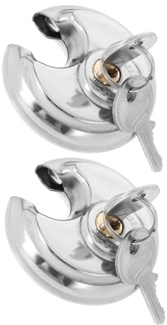 MAGICLULU Candado De Disco De 2 Piezas Cerraduras Múltiples Con La Misma Llave Cerradura De Cilindro Para Unidad De Almacenamiento Cerradura A Prueba De Cortes Candado Pequeño