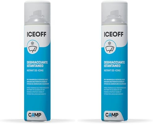 ‎CAMP ICE OFF, deghiacciante spray per cristalli e serrature auto, agisce istantaneamente e non lascia aloni, 300 ml, 300ml (Confezione da 2)