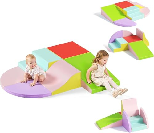 Blocchi da costruzione in schiuma morbida non tossica per bambini, 6 pezzi, per bambini da 1 a 3 anni