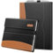 Fintie Hülle für Microsoft Surface Pro 7+ / 7/6 / 5/4 / 3 - Multi-Sichtwinkel Kunstleder Tasche Schutzhülle mit Dokumentschlitze, Type Cover kompatibel, Schwarz