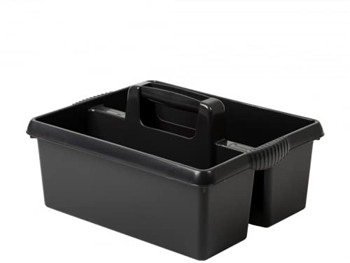Homey Mart Kitchen Tidy Organiser Cleaning Caddy Multipurpose Cleaning Tools Storage Caddy with Strong Plastic Carry Handle – Black