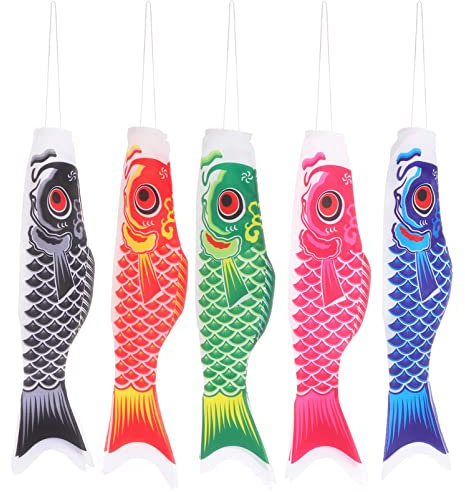 Angoily Bandiera Appesa Manica a Vento Carpa Giapponese 20 Pollici Segnavento Decorativo da Giardino per Esterno E Feste Cortile Koinobori Windsock Colorato